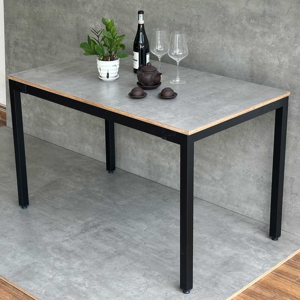 Bàn ăn 140x70cm gỗ Plywood phủ melamin chân sắt lắp ráp Bàn ăn 140x70cm gỗ Plywood phủ melamin chân sắt lắp ráp - hình 4