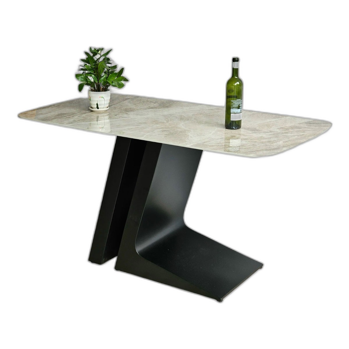 Bàn ăn 140x80cm mặt đá ceramic cao cấp chân sắt Bàn ăn 140x80cm mặt đá ceramic cao cấp chân sắt
