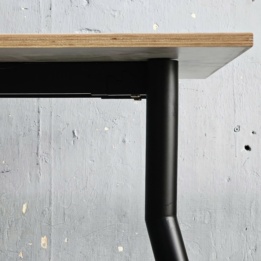 Bàn ăn 160x80cm plywood vân đá chân sắt hệ CONE Bàn ăn 160x80cm plywood vân đá chân sắt hệ CONE - hình 4