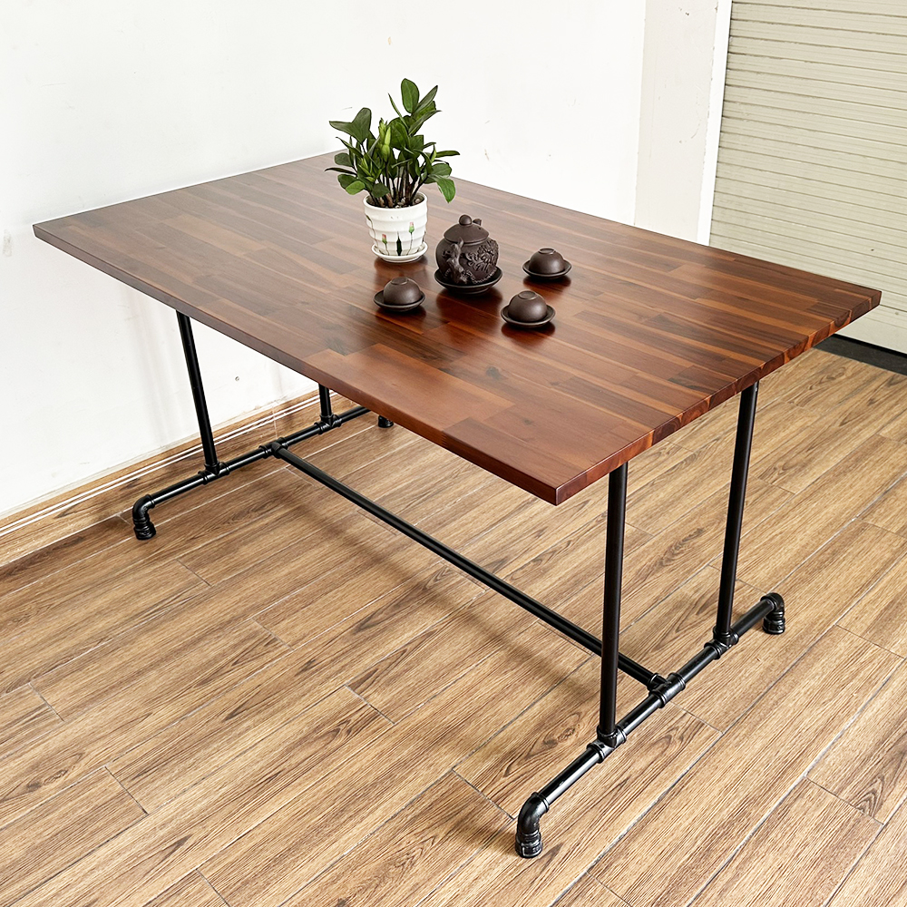 Bàn ăn 1m4 gỗ Tràm chân ống nước Bàn ăn 1m4 gỗ Tràm chân ống nước - hình 2