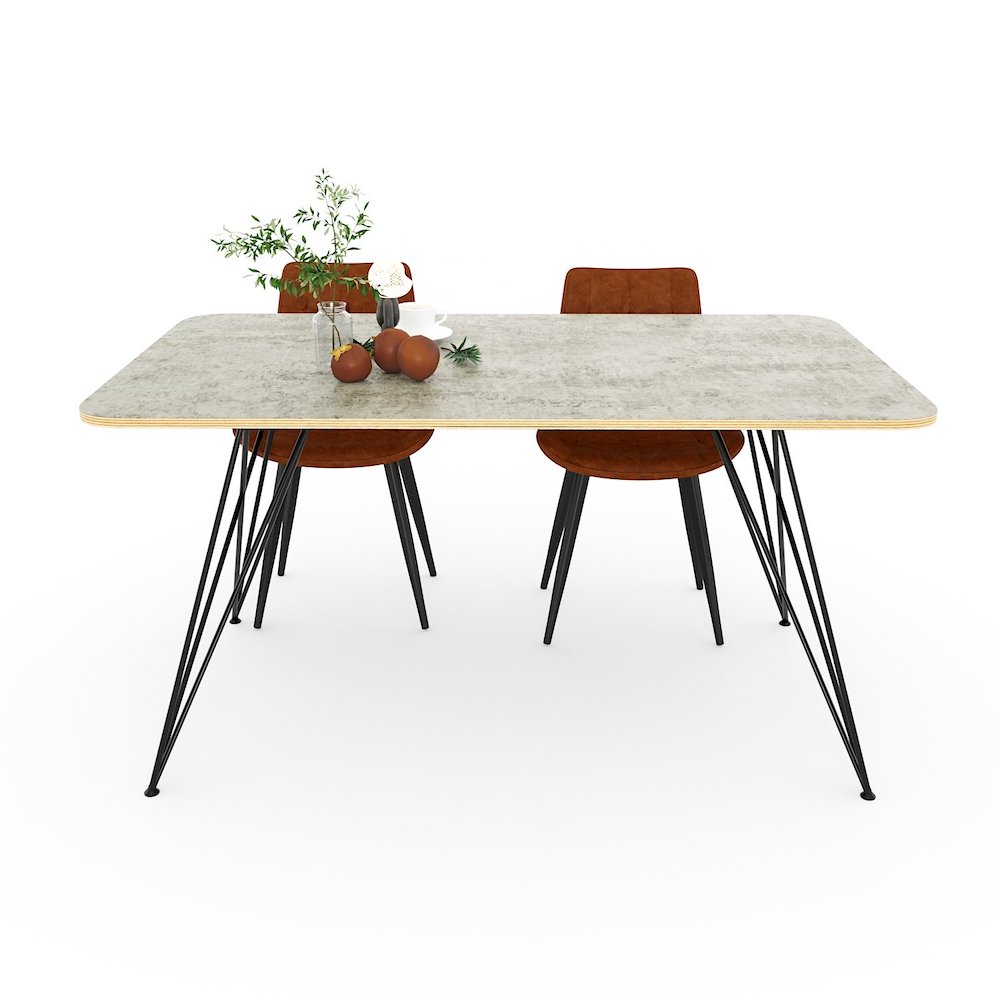 Bàn ăn ARES 02 gỗ Plywood chân sắt sơn tĩnh điện Bàn ăn ARES 02 gỗ Plywood chân sắt sơn tĩnh điện - hình 1