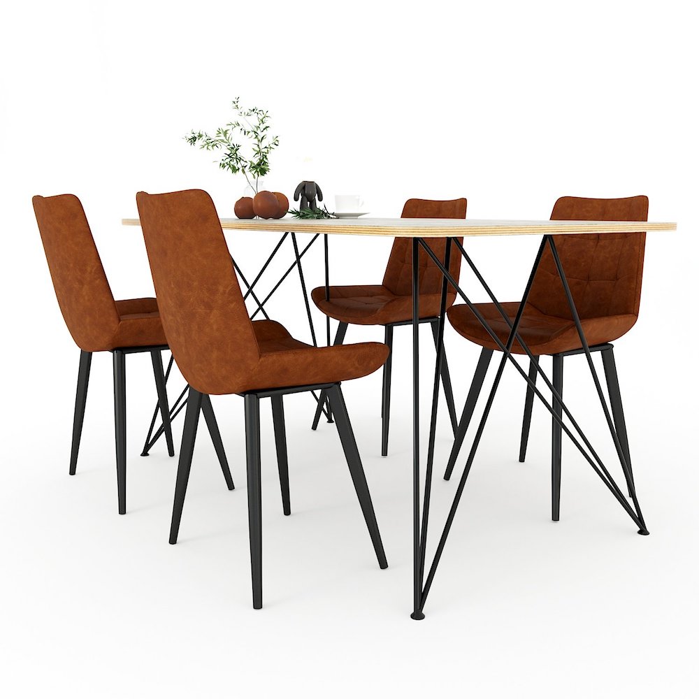 Bàn ăn ARES 02 gỗ Plywood chân sắt sơn tĩnh điện Bàn ăn ARES 02 gỗ Plywood chân sắt sơn tĩnh điện - hình 3