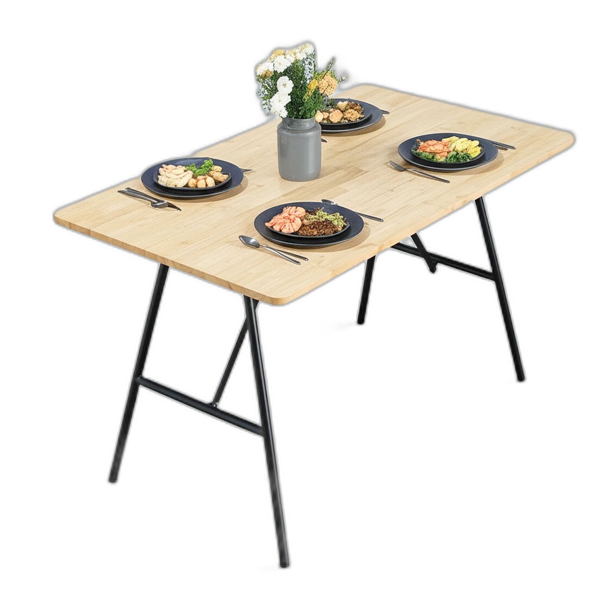 Bàn ăn Argon 120x70cm gỗ cao su Bàn ăn Argon 120x70cm gỗ cao su