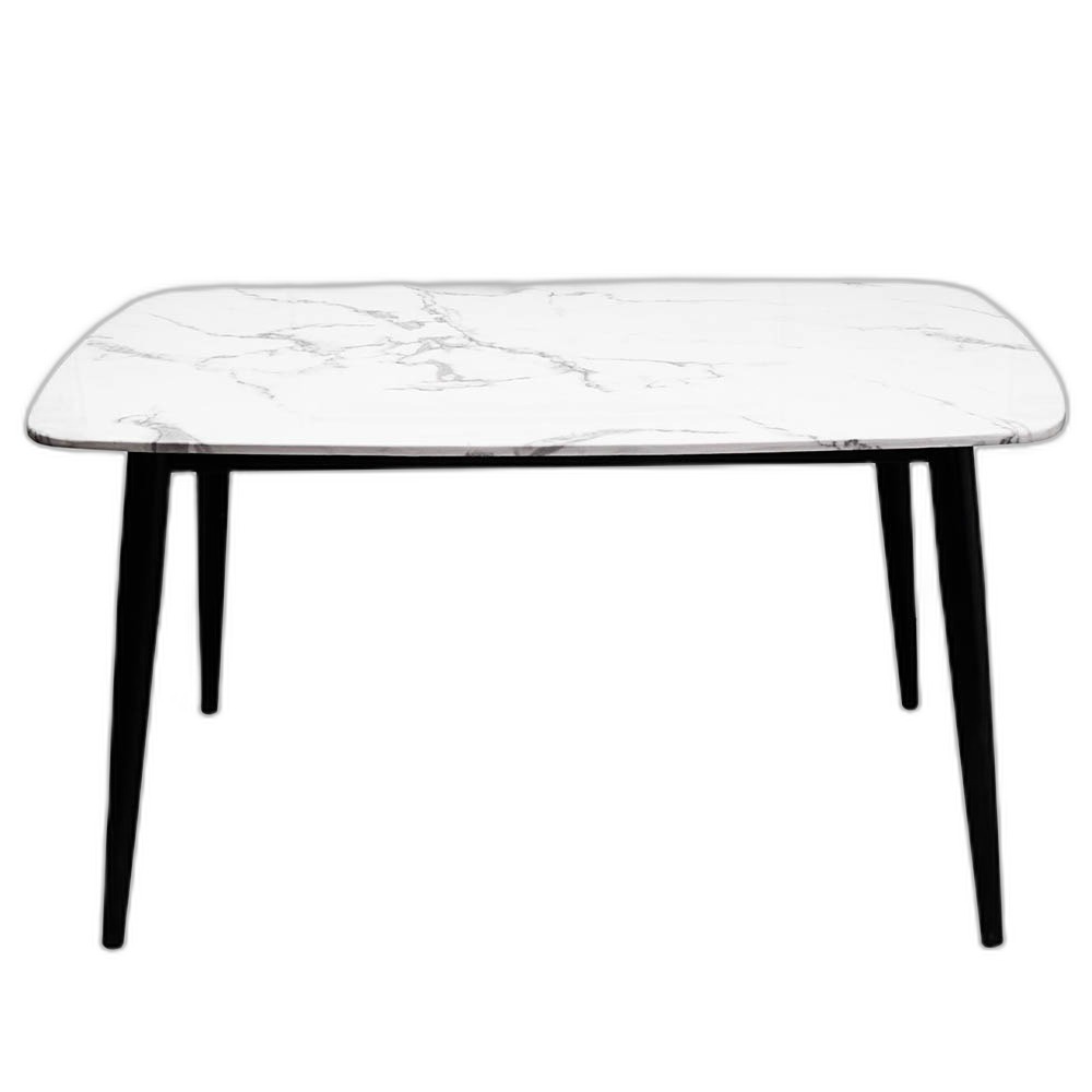 Bàn ăn Aster 140x80cm chân sắt mặt đá cẩm thạch Bàn ăn Aster 140x80cm chân sắt mặt đá cẩm thạch