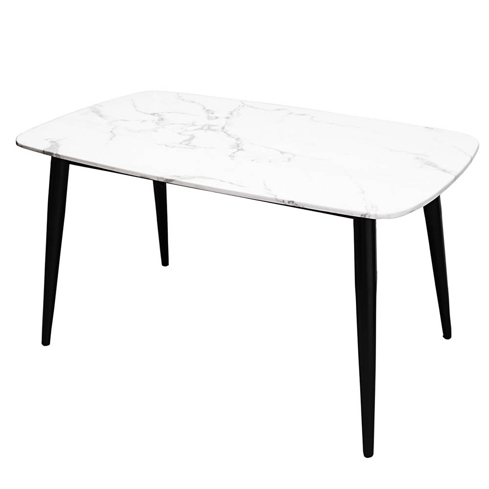 Bàn ăn Aster 140x80cm chân sắt mặt đá cẩm thạch Bàn ăn Aster 140x80cm chân sắt mặt đá cẩm thạch - hình 1
