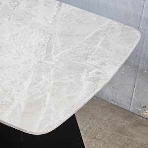 Bàn ăn chữ nhật 110x70cm mặt đá chân sắt - hình 1
