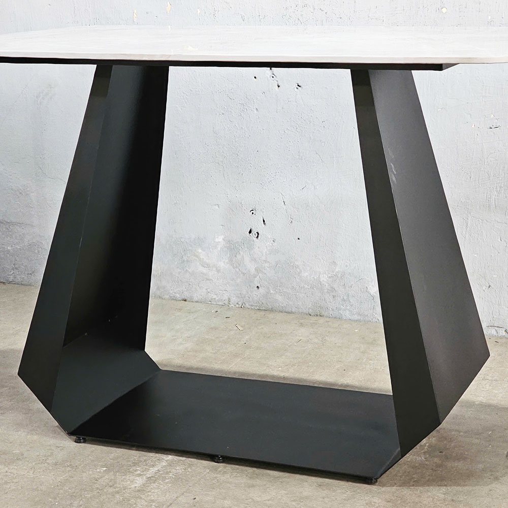 Bàn ăn chữ nhật 110x70cm mặt đá chân sắt Bàn ăn chữ nhật 110x70cm mặt đá chân sắt - hình 2