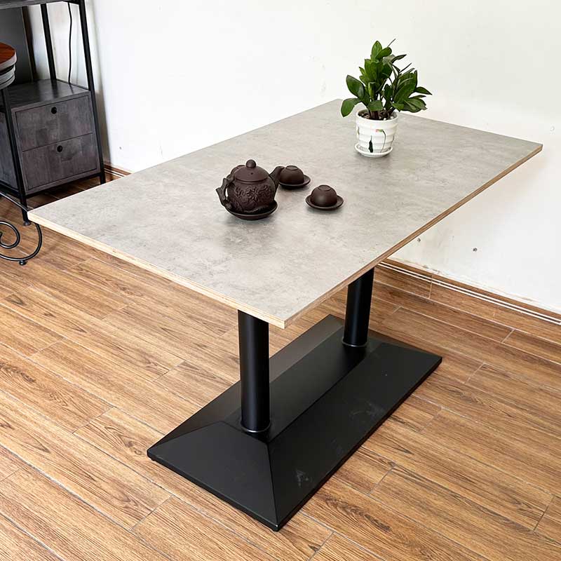 Bàn ăn chữ nhật 120x70cm gỗ Plywood chân sắt đôi BA68146 Bàn ăn chữ nhật 120x70cm gỗ Plywood chân sắt đôi BA68146 - hình 3