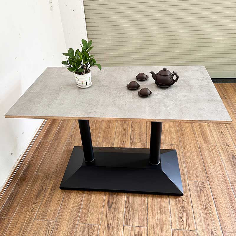 Bàn ăn chữ nhật 120x70cm gỗ Plywood chân sắt đôi BA68146 Bàn ăn chữ nhật 120x70cm gỗ Plywood chân sắt đôi BA68146 - hình 4