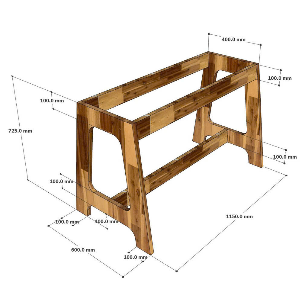 Bàn ăn chữ nhật 120x70cm gỗ tràm Bàn ăn chữ nhật 120x70cm gỗ tràm - hình 3