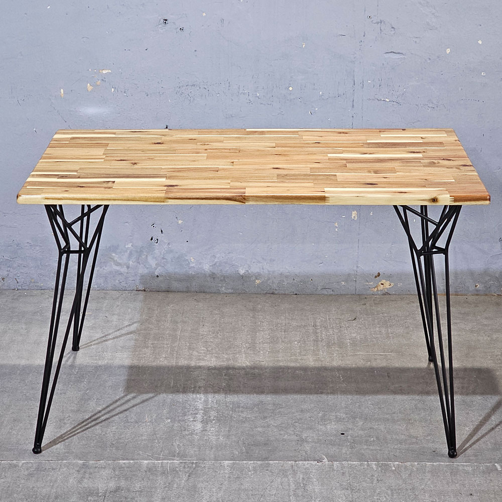 Bàn ăn chữ nhật 120x70cm gỗ tràm chân Hairpin Bàn ăn chữ nhật 120x70cm gỗ tràm chân Hairpin - hình 4