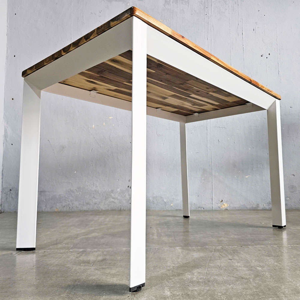 Bàn ăn chữ nhật 120x70cm gỗ tràm chân sắt tam giác Bàn ăn chữ nhật 120x70cm gỗ tràm chân sắt tam giác - hình 2
