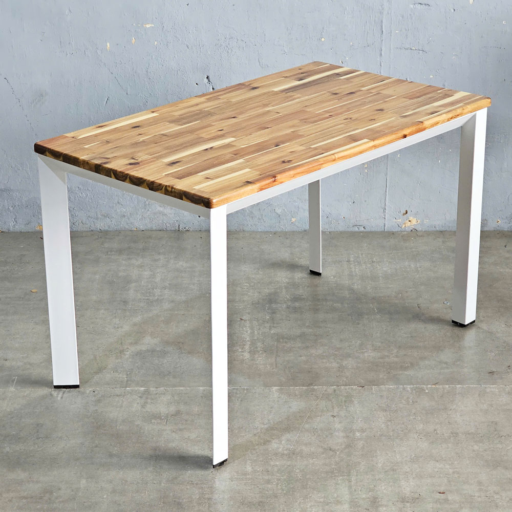 Bàn ăn chữ nhật 120x70cm gỗ tràm chân sắt tam giác Bàn ăn chữ nhật 120x70cm gỗ tràm chân sắt tam giác - hình 3