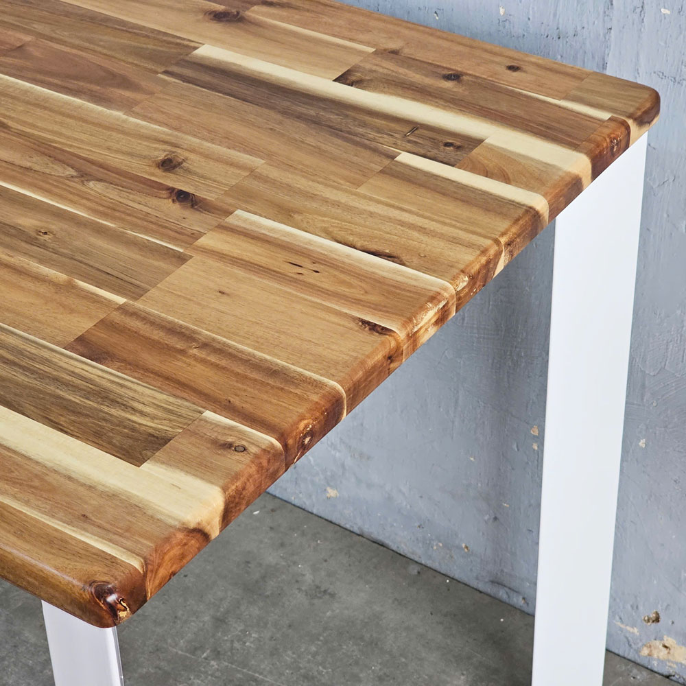 Bàn ăn chữ nhật 120x70cm gỗ tràm chân sắt tam giác Bàn ăn chữ nhật 120x70cm gỗ tràm chân sắt tam giác - hình 4