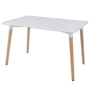 Bàn ăn chữ nhật 120x80cm chân gỗ sồi