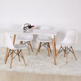 Bàn ăn chữ nhật 120x80cm chân gỗ sồi - hình 1