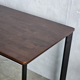 Bàn ăn chữ nhật 120x80cm gỗ cao su chân Oval - hình 1