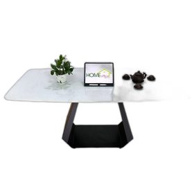 Bàn ăn chữ nhật 140 160x80 mặt đá chân sắt