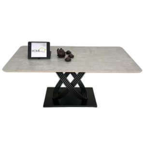 Bàn ăn chữ nhật 140 160x80cm gỗ Plywood chân sắt
