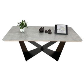 Bàn ăn chữ nhật 140 160x80cm gỗ Plywood chân sắt