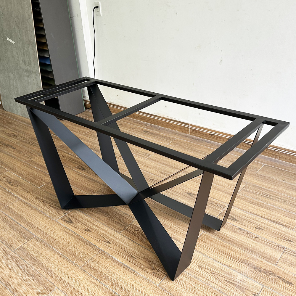 Bàn ăn chữ nhật 140 160x80cm gỗ Plywood chân sắt Bàn ăn chữ nhật 140 160x80cm gỗ Plywood chân sắt - hình 3