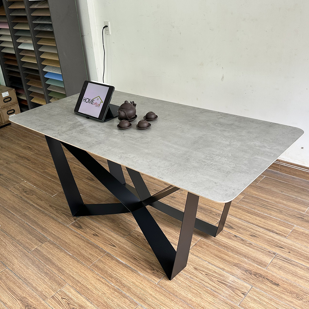 Bàn ăn chữ nhật 140 160x80cm gỗ Plywood chân sắt Bàn ăn chữ nhật 140 160x80cm gỗ Plywood chân sắt - hình 4