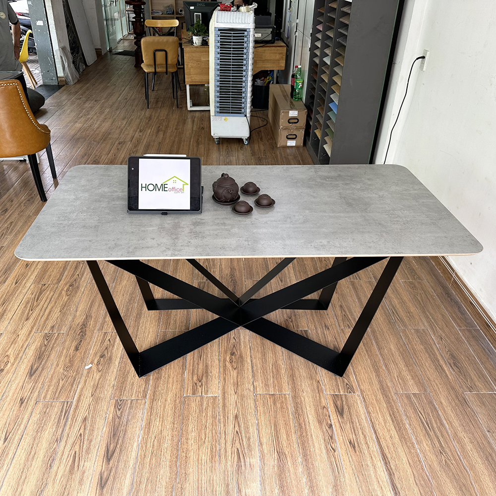 Bàn ăn chữ nhật 140 160x80cm gỗ Plywood chân sắt Bàn ăn chữ nhật 140 160x80cm gỗ Plywood chân sắt - hình 5