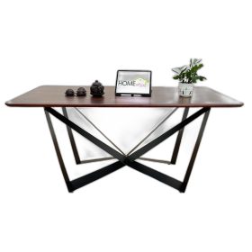 Bàn ăn chữ nhật 140 160x80cm gỗ tràm chân sắt