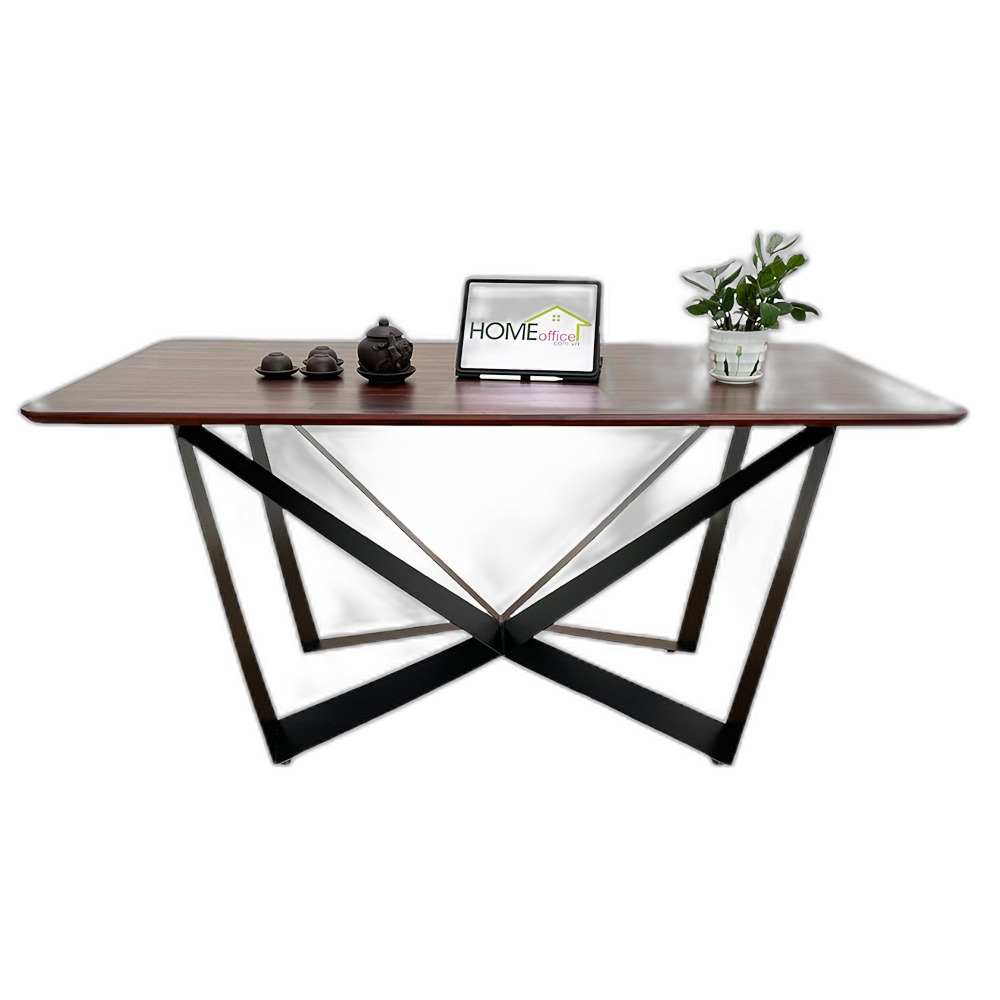 Bàn ăn chữ nhật 140 160x80cm gỗ tràm chân sắt Bàn ăn chữ nhật 140 160x80cm gỗ tràm chân sắt
