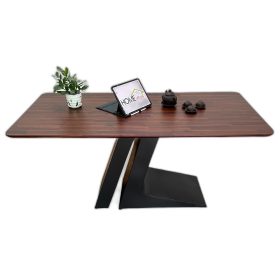 Bàn ăn chữ nhật 140 160x80cm gỗ tràm chân sắt