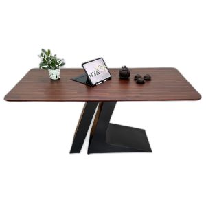 Bàn ăn chữ nhật 140 160x80cm gỗ tràm chân sắt