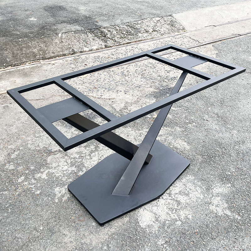 Bàn ăn chữ nhật 140 160x80cm gỗ tràm chân sắt chữ X Bàn ăn chữ nhật 140 160x80cm gỗ tràm chân sắt chữ X - hình 5