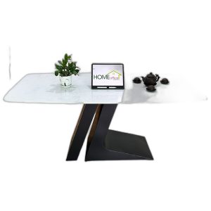 Bàn ăn chữ nhật 140 160x80cm mặt đá chân sắt