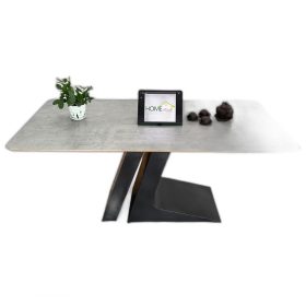 Bàn ăn chữ nhật 140 160x80cm mặt gỗ Plywood chân sắt