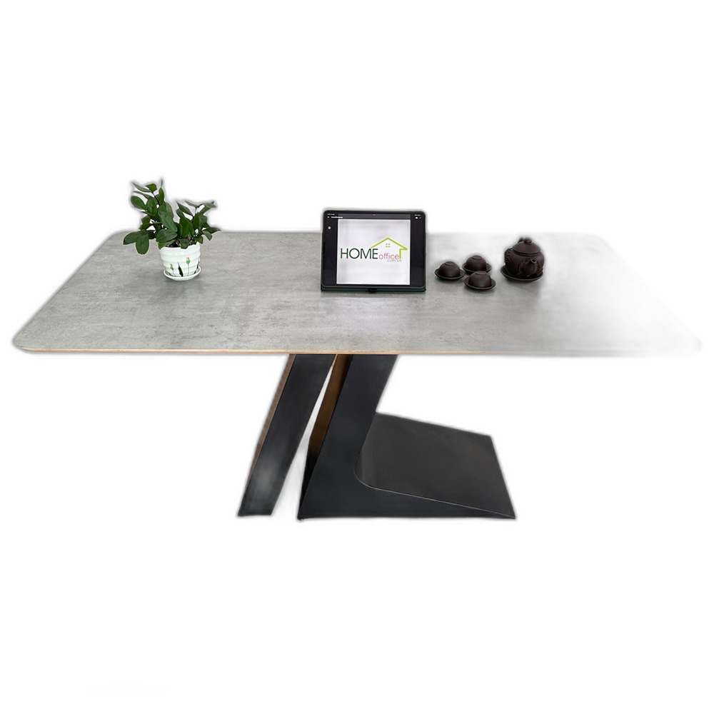 Bàn ăn chữ nhật 140 160x80cm mặt gỗ Plywood chân sắt Bàn ăn chữ nhật 140 160x80cm mặt gỗ Plywood chân sắt