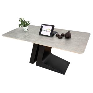 Bàn ăn chữ nhật 140 160x80cm mặt gỗ Plywood chân sắt - hình 1