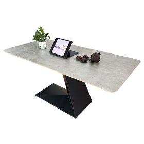 Bàn ăn chữ nhật 140 160x80cm mặt gỗ Plywood chân sắt - hình 1