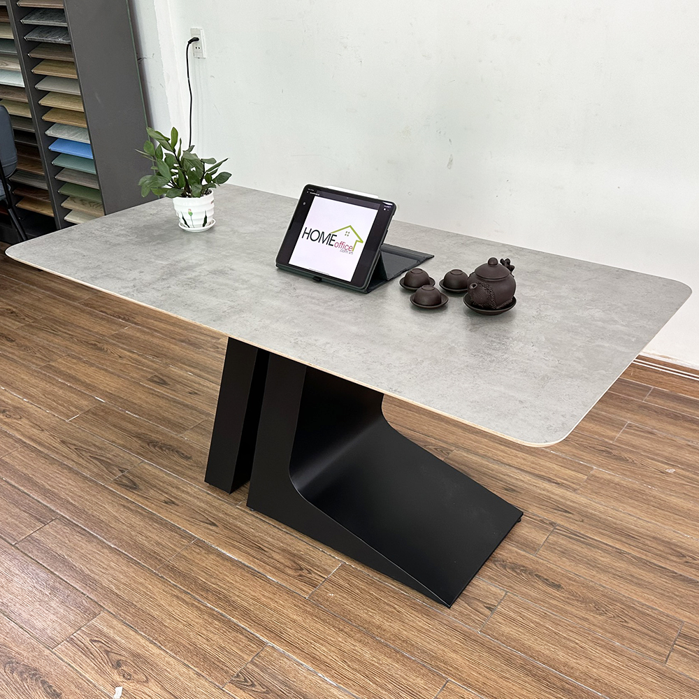 Bàn ăn chữ nhật 140 160x80cm mặt gỗ Plywood chân sắt Bàn ăn chữ nhật 140 160x80cm mặt gỗ Plywood chân sắt - hình 3