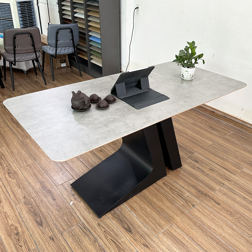 Bàn ăn chữ nhật 140 160x80cm mặt gỗ Plywood chân sắt Bàn ăn chữ nhật 140 160x80cm mặt gỗ Plywood chân sắt - hình 4