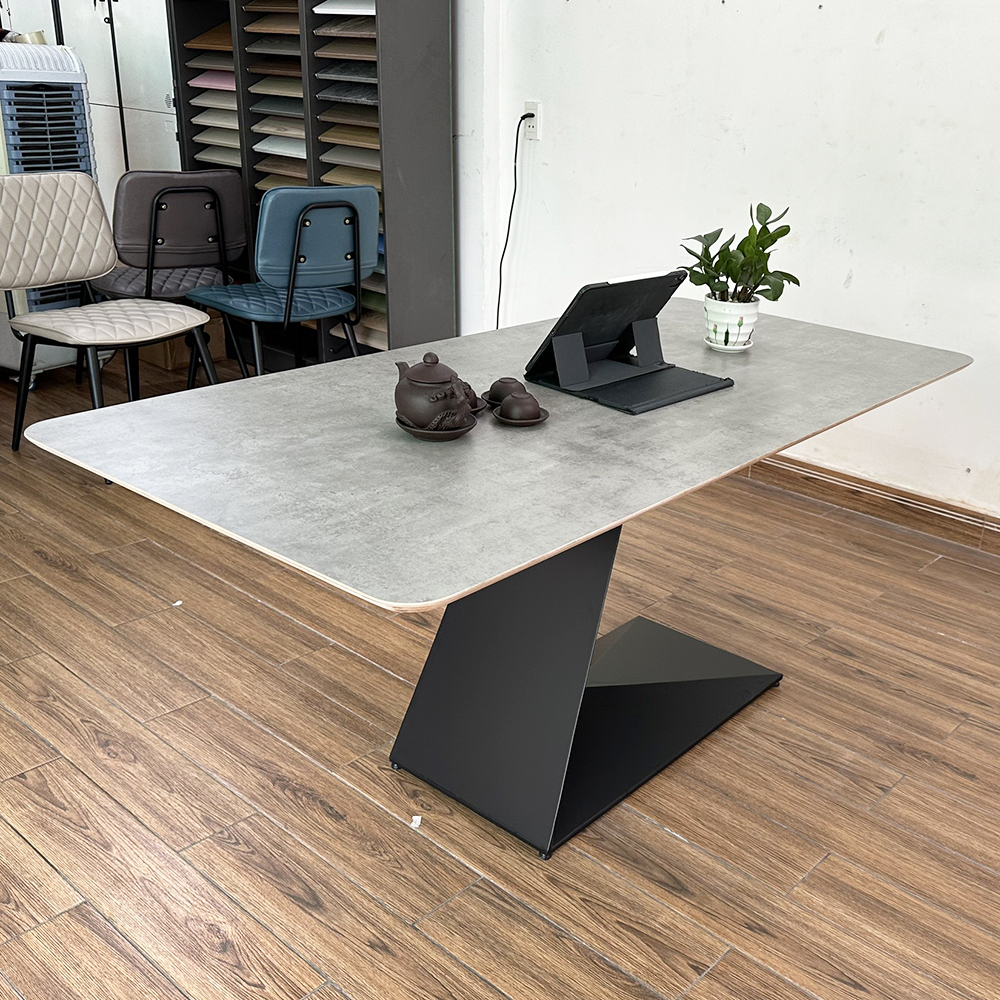 Bàn ăn chữ nhật 140 160x80cm mặt gỗ Plywood chân sắt Bàn ăn chữ nhật 140 160x80cm mặt gỗ Plywood chân sắt - hình 4