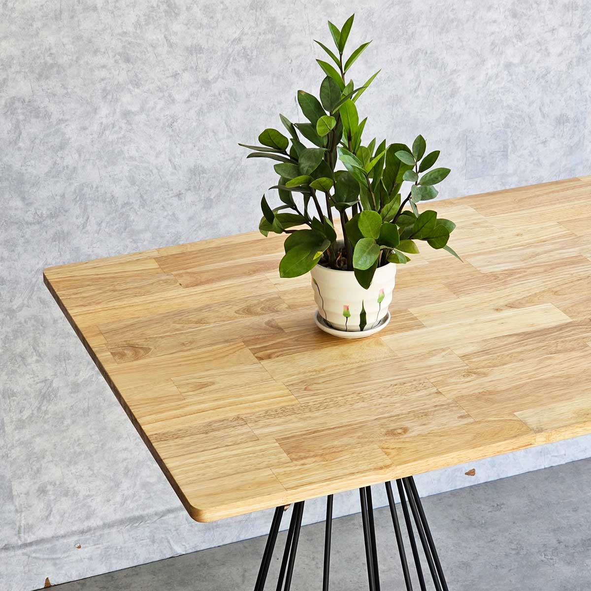 Bàn ăn chữ nhật 140x70cm gỗ cao su chân sắt BA68192 Bàn ăn chữ nhật 140x70cm gỗ cao su chân sắt BA68192 - hình 1