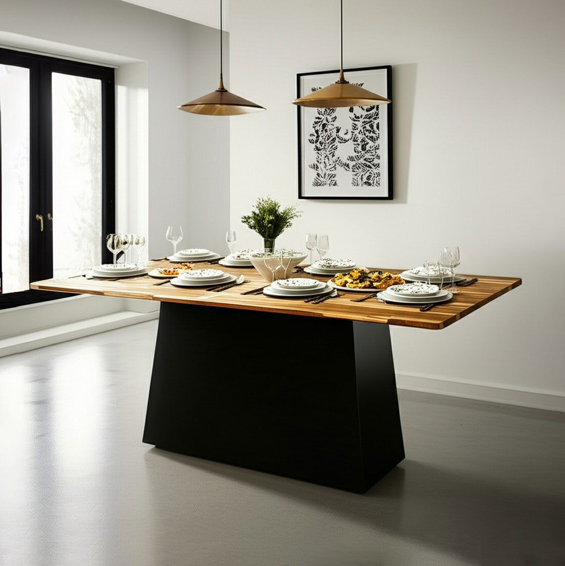 Bàn ăn chữ nhật 140x70cm gỗ tràm Bàn ăn chữ nhật 140x70cm gỗ tràm - hình 3
