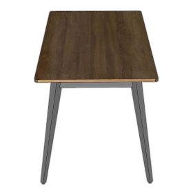 Bàn ăn chữ nhật 140x75cm gỗ plywood chân sắt hệ Tứ Giác Côn