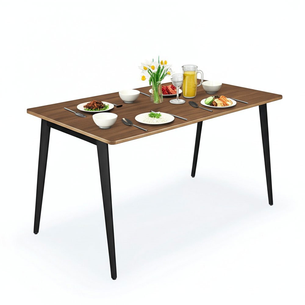 Bàn ăn chữ nhật 140x75cm gỗ plywood chân sắt hệ Tứ Giác Côn Bàn ăn chữ nhật 140x75cm gỗ plywood chân sắt hệ Tứ Giác Côn - hình 5