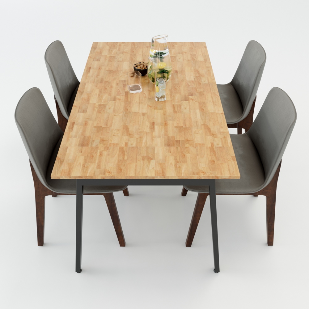 Bàn ăn chữ nhật 140x80cm chân sắt Aton lắp ráp Bàn ăn chữ nhật 140x80cm chân sắt Aton lắp ráp - hình 2