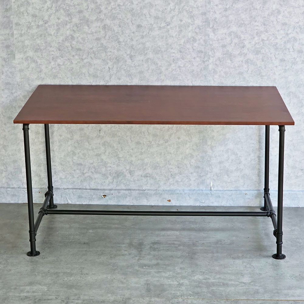 Bàn ăn chữ nhật 140x80cm gỗ cao su chân ống nước sắt Bàn ăn chữ nhật 140x80cm gỗ cao su chân ống nước sắt - hình 1