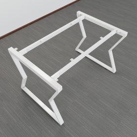 Bàn ăn chữ nhật 140x80cm gỗ cao su chân sắt lắp ráp - hình 1