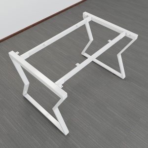 Bàn ăn chữ nhật 140x80cm gỗ cao su chân sắt lắp ráp - hình 1