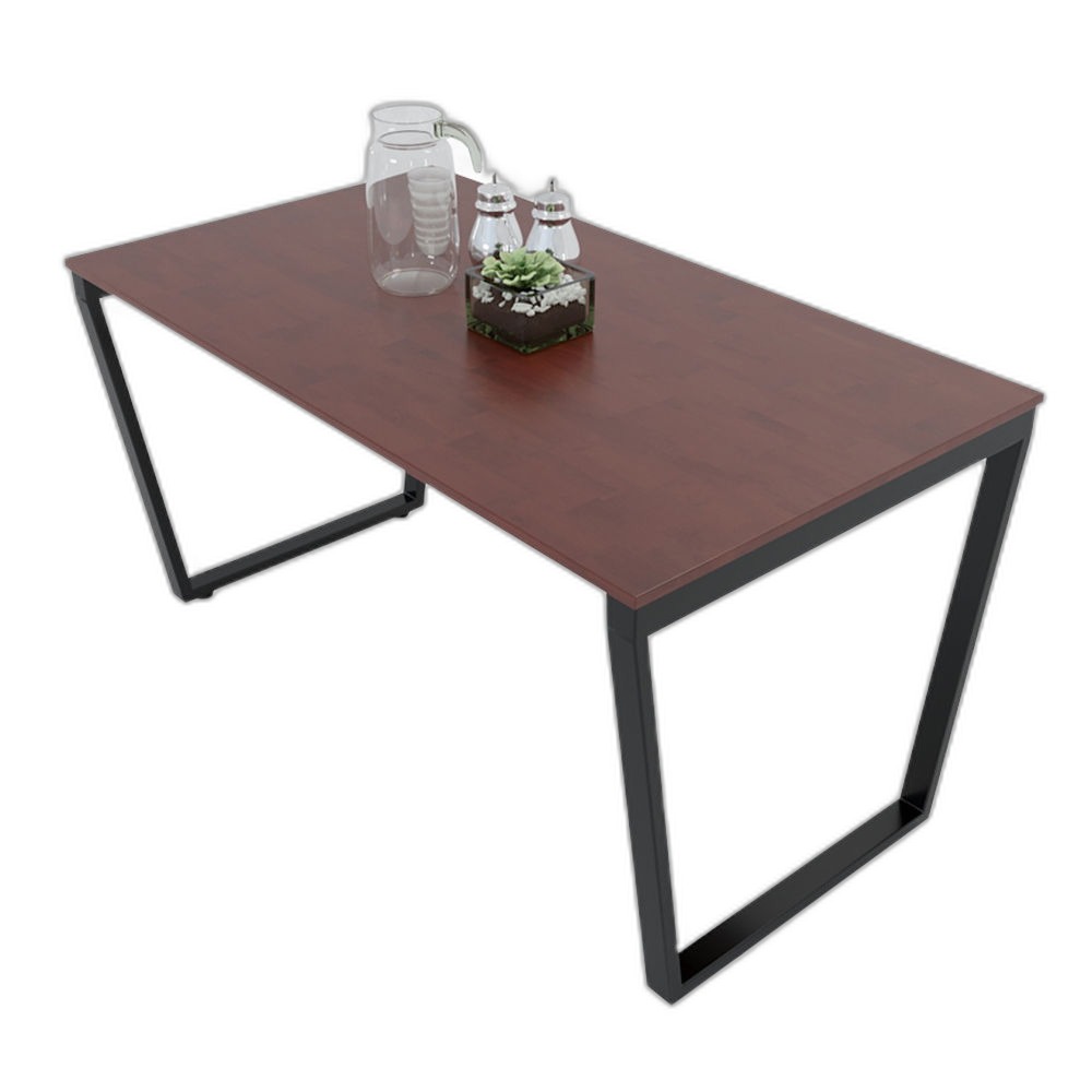 Bàn ăn chữ nhật 140x80cm gỗ cao su chân sắt Trapez Bàn ăn chữ nhật 140x80cm gỗ cao su chân sắt Trapez