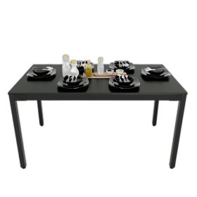 Bàn ăn chữ nhật 140x80cm gỗ cao su chân sắt Uconcept